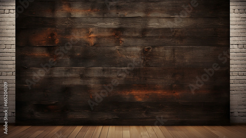 empty wooden room with wooden wall background