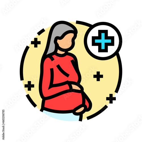 maternal health gynecologist color icon vector. maternal health gynecologist sign. isolated symbol illustration