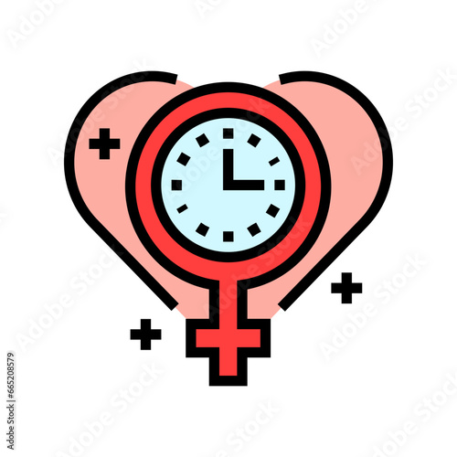menopause care gynecologist color icon vector. menopause care gynecologist sign. isolated symbol illustration