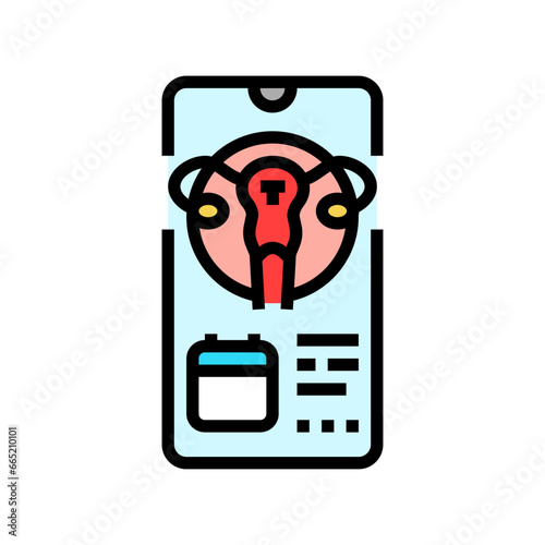 ovulation tracking gynecologist color icon vector. ovulation tracking gynecologist sign. isolated symbol illustration