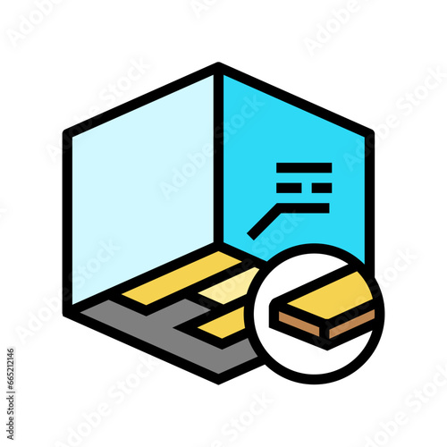 flooring options interior designer color icon vector. flooring options interior designer sign. isolated symbol illustration
