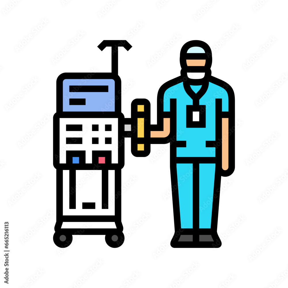 dialysis technician dialyzer color icon vector. dialysis technician dialyzer sign. isolated symbol illustration
