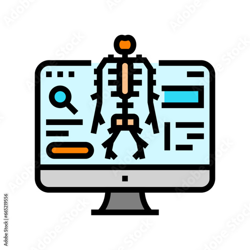 nervous system study neurologist color icon vector. nervous system study neurologist sign. isolated symbol illustration