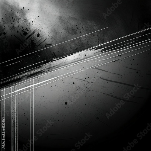 Dust and scratches design. Aged photo editor layer. Black grunge abstract background. Copy space.