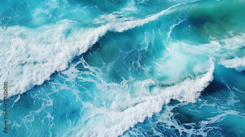 crashing vibrant blue ocean water waves background