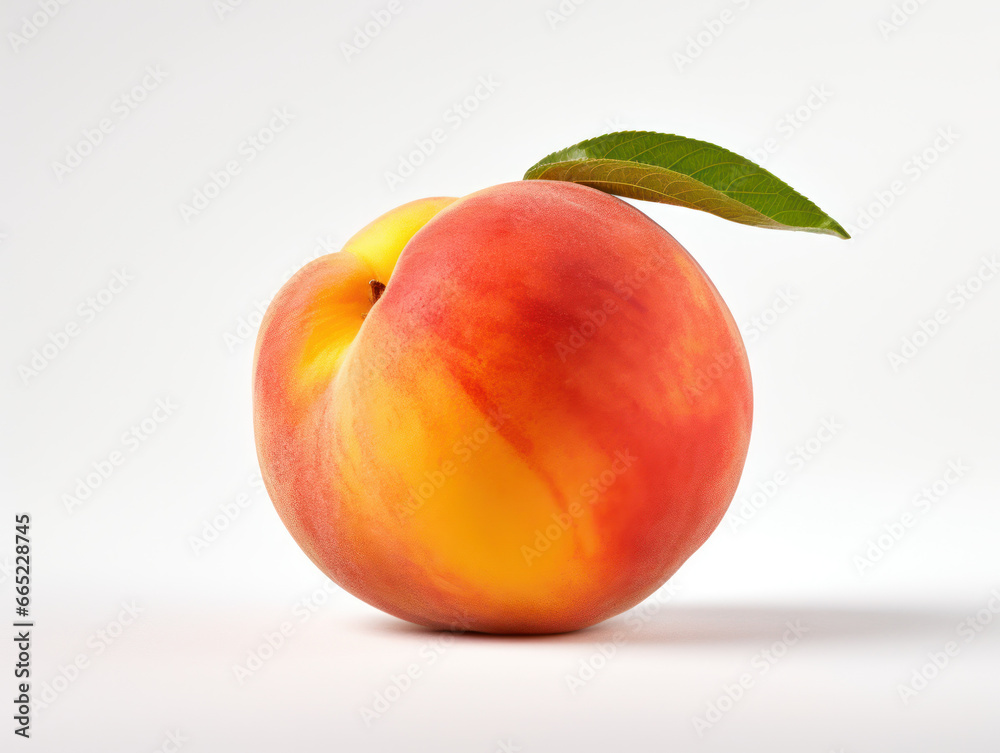 Peach Studio Shot Isolated on Clear Background, Food Photography, Generative AI Peach Studio Shot Isolated on Clear Background, Food Photography, Generative AI