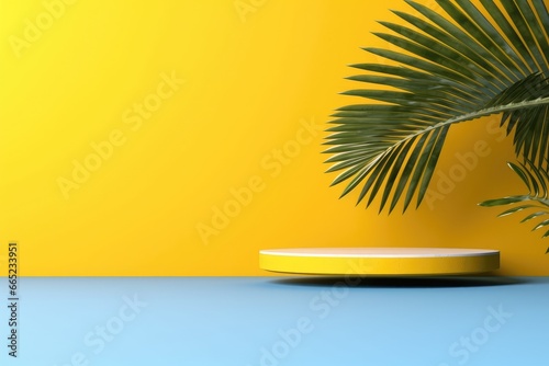 Yellow background product display material