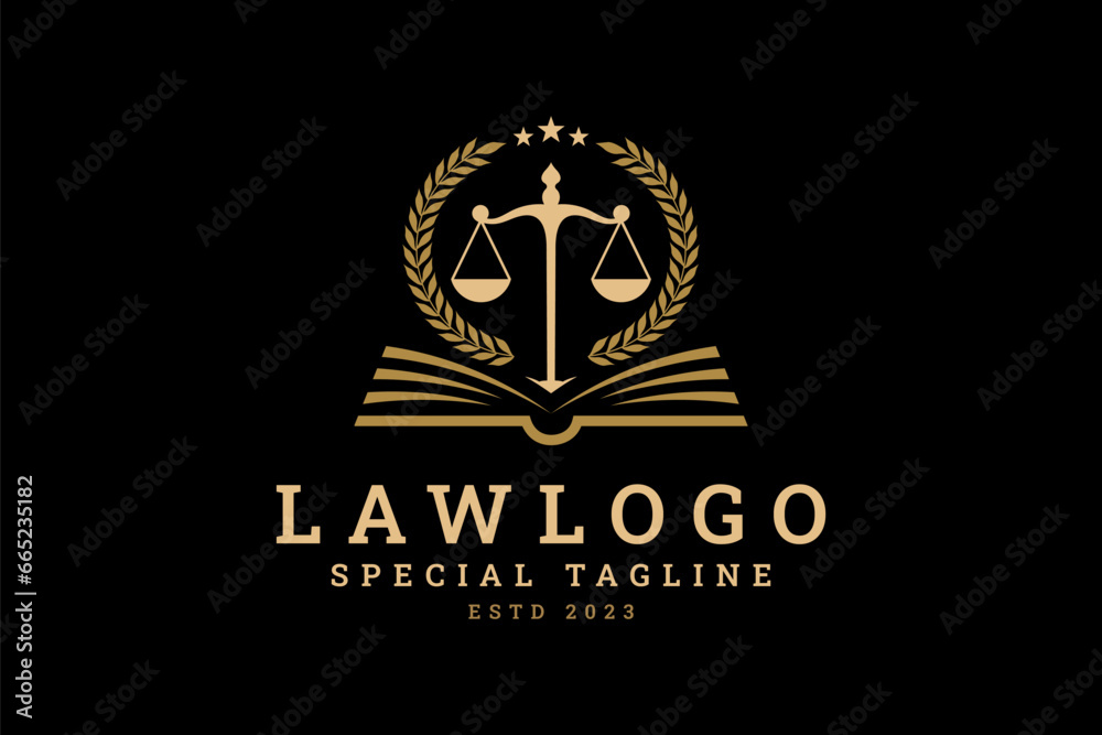 elegant law logo design