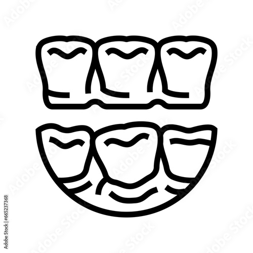 invisalign treatment line icon vector. invisalign treatment sign. isolated contour symbol black illustration