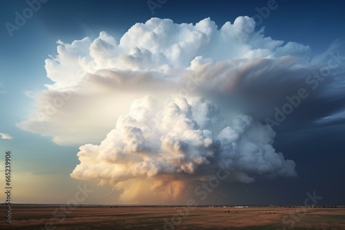 Image of combined storm cloud. Generative AI