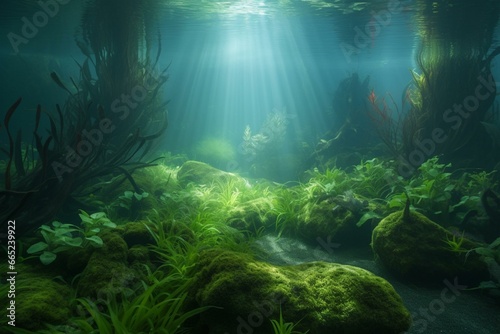 underwater ecosystem. Generative AI © Jaida