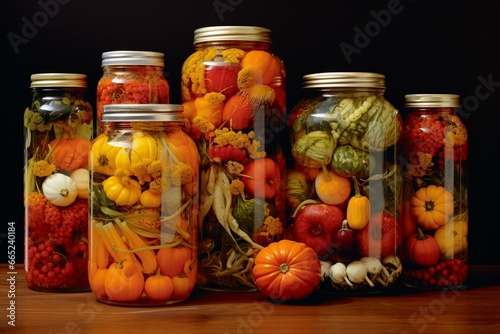 vibrant preserved fall produce. Generative AI