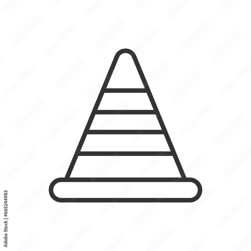 Road traffic cone line icon Road traffic cone line icon