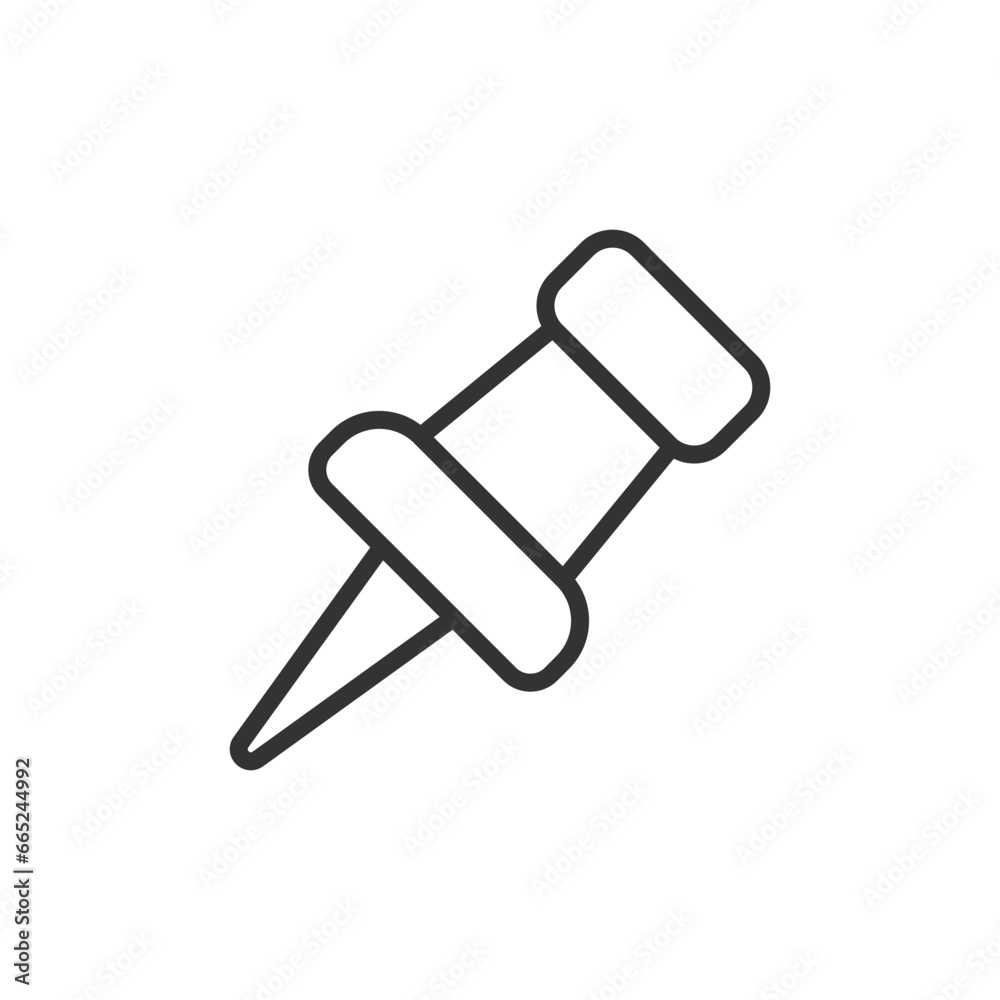 Push pin map marker line icon Push pin map marker line icon