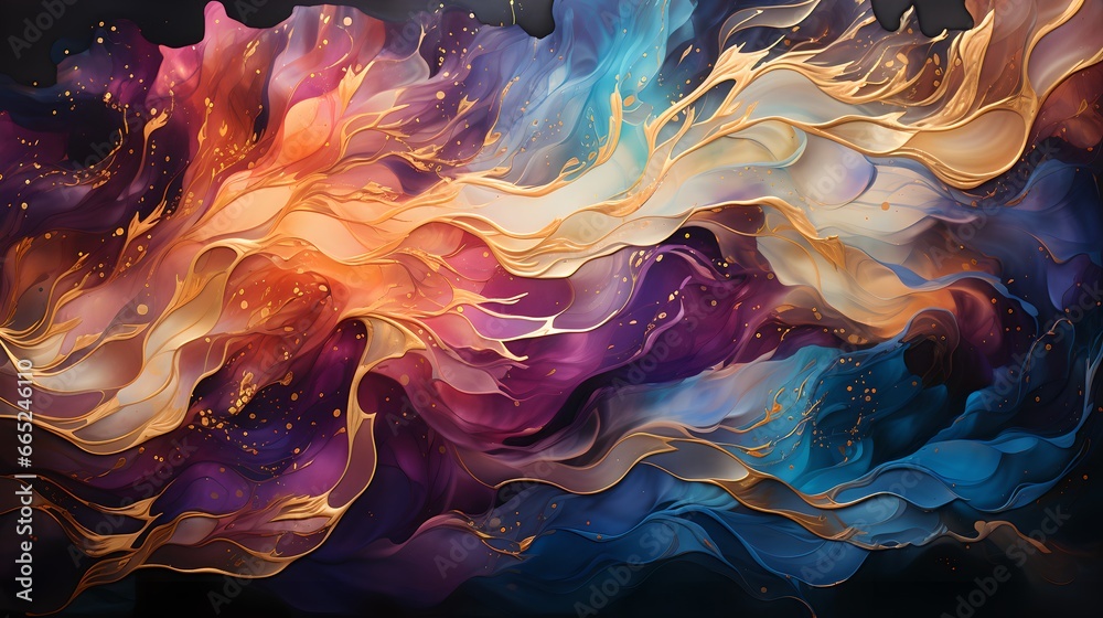 Abstract Background: Colorful Wave Pattern Illustration