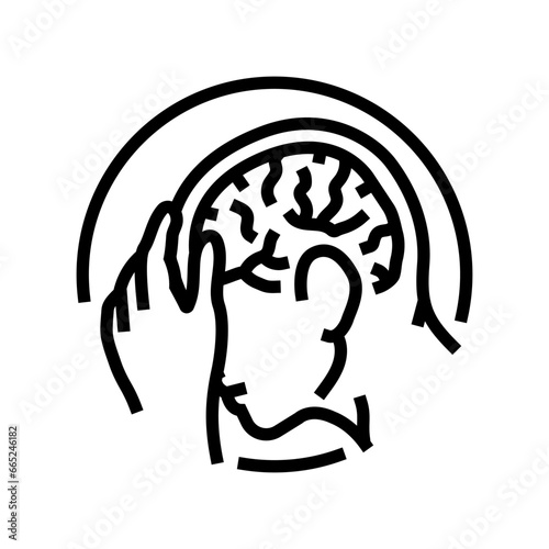 neurological disorders line icon vector. neurological disorders sign. isolated contour symbol black illustration