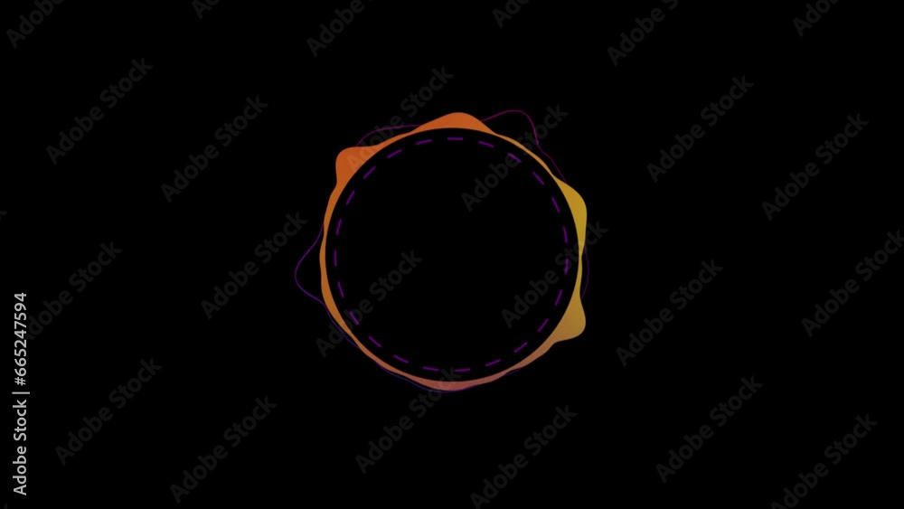 Round sound music visualizer audio spectrum isolated on alpha channel transparent background