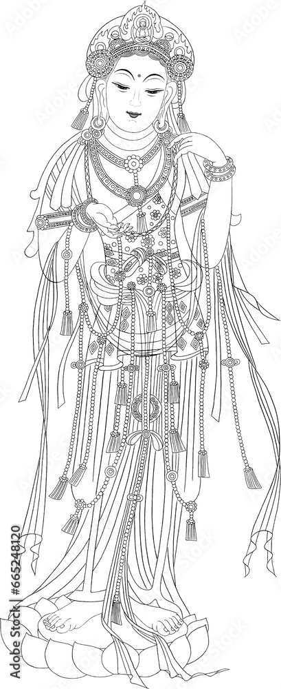 Avalokitesvara Bodhisattva (Sketch illustrations) Avalokitesvara Bodhisattva (Sketch illustrations)