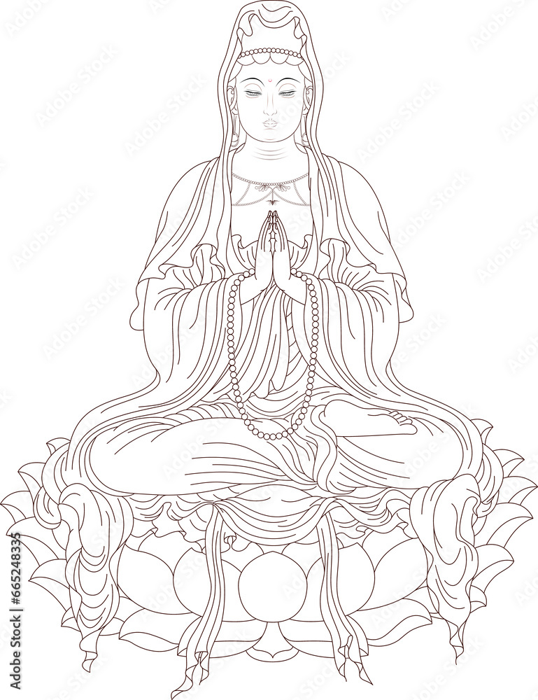 Avalokitesvara Bodhisattva (Sketch illustrations) Avalokitesvara Bodhisattva (Sketch illustrations)