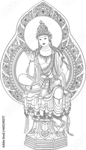 Avalokitesvara Bodhisattva (Sketch illustrations)