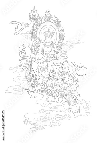 Bodhisattva King Ksitigarbha of the Great Vow (Earth Store Bodhisattva) © Thuong