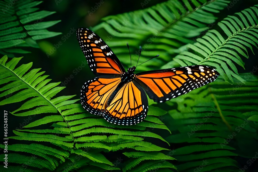 Fototapeta premium butterfly on a flower