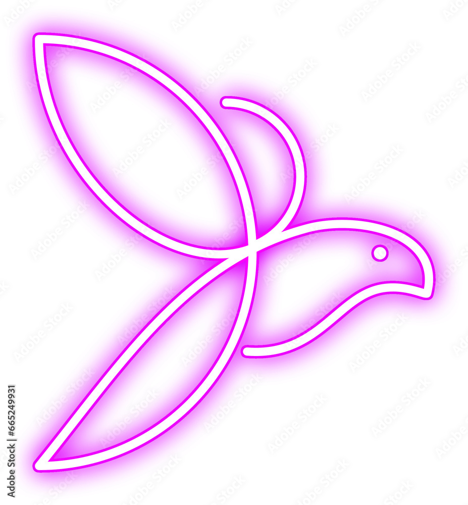 Neon Bird Isolated Vector Neon Bird Isolated Vector
