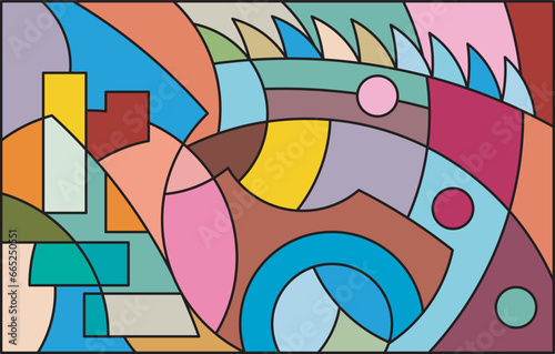 colorful abstract art for wall decoration