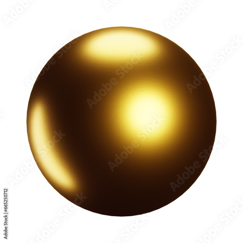 golden ball isolated on white