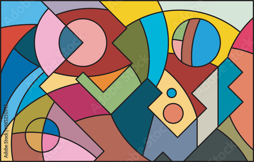 colorful abstract art for wall decoration