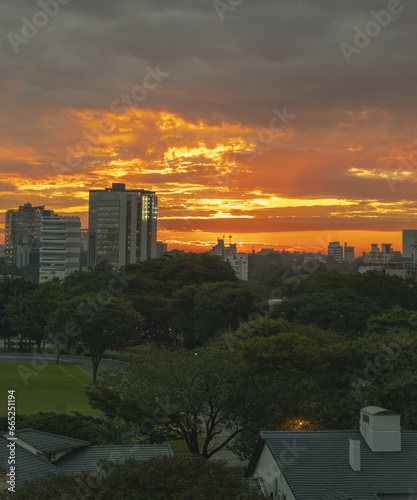 Paraguay nature clouds sunset, buildings