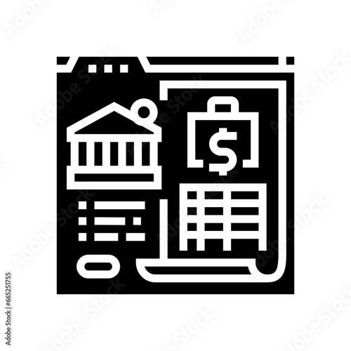 bank reconciliation glyph icon vector. bank reconciliation sign. isolated symbol illustration
