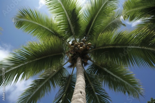 Coconut palm tree. Generative AI