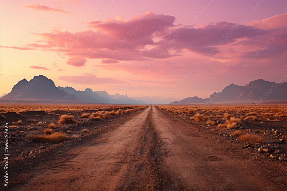 Desert landscapes bathed in pastel twilight. Desert landscapes bathed in pastel twilight.