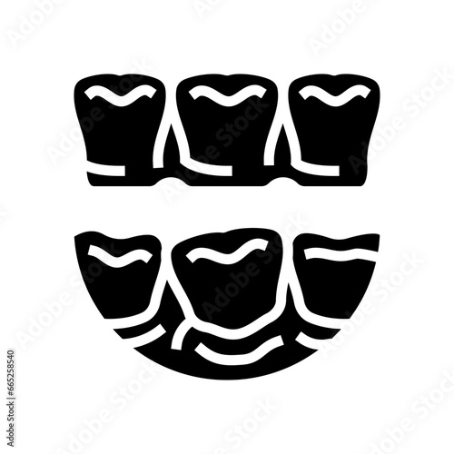 invisalign treatment glyph icon vector. invisalign treatment sign. isolated symbol illustration