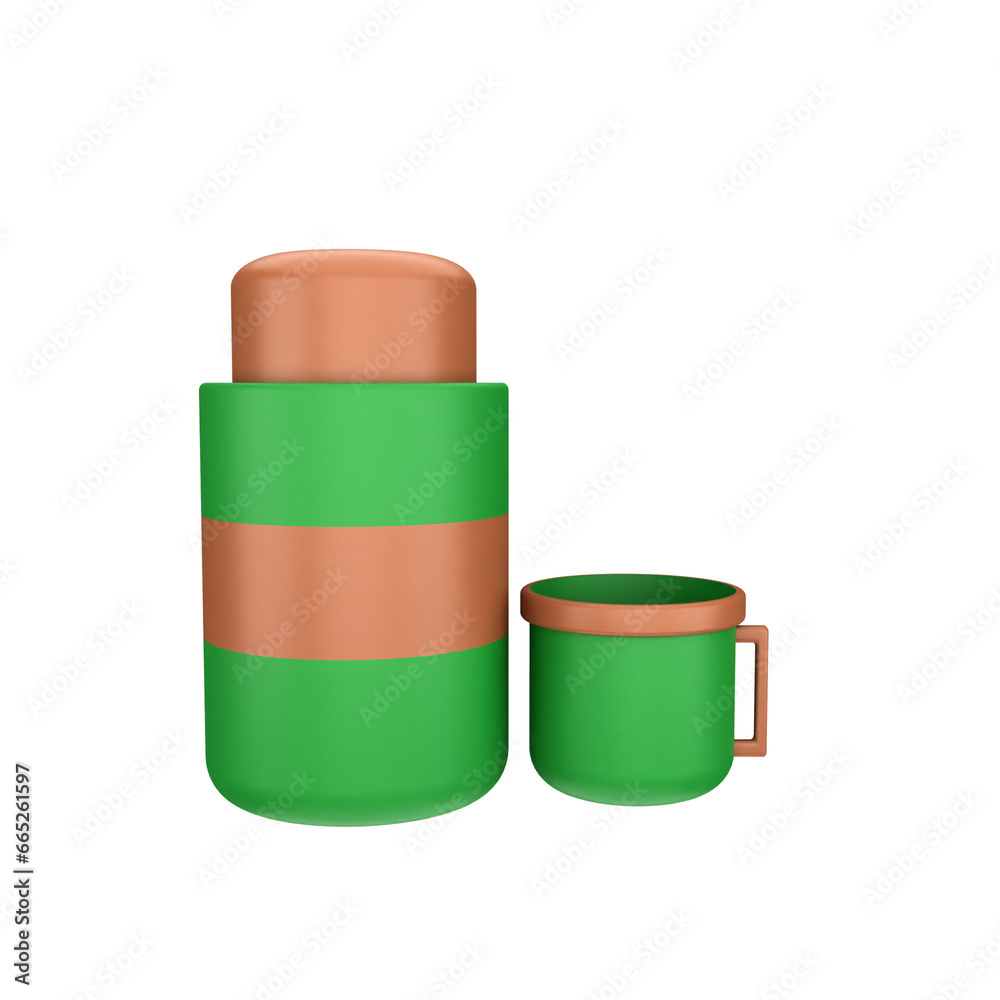 3d thermos and mug