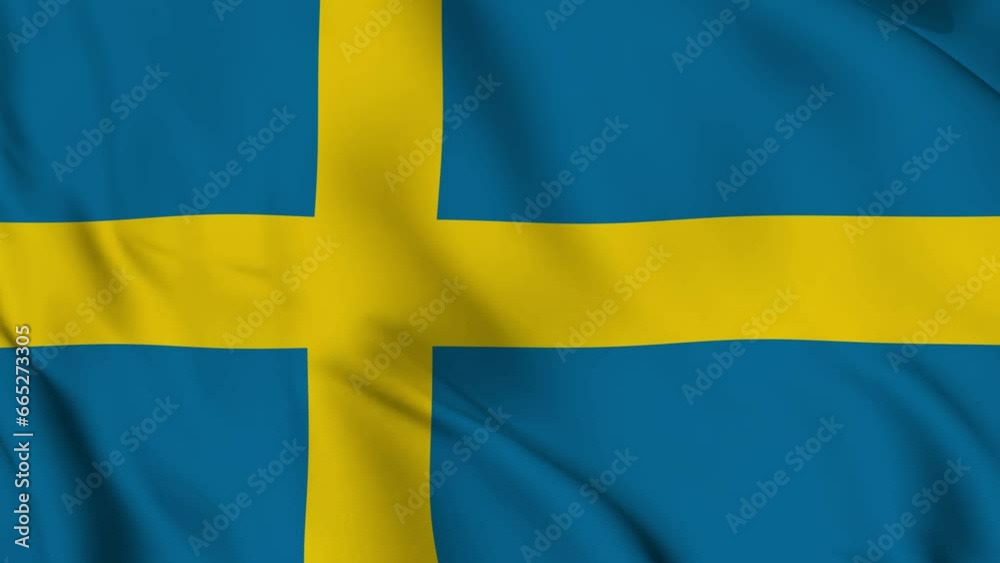Sweden Waving Flag Realistic Animation Video Sweden Waving Flag Realistic Animation Video
