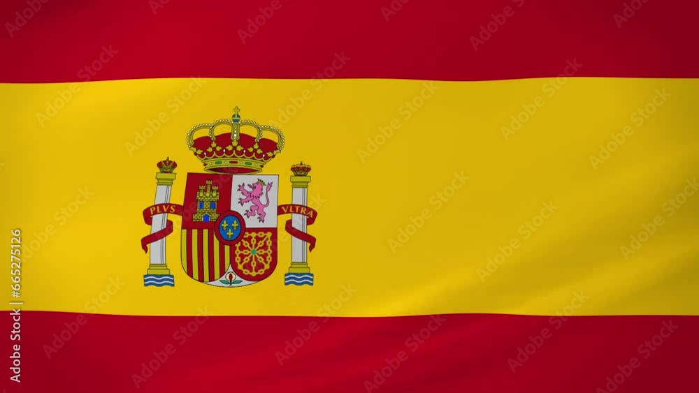 Spain Waving Flag Realistic Animation Video Spain Waving Flag Realistic Animation Video