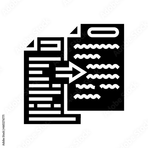 plain language technical writer glyph icon vector. plain language technical writer sign. isolated symbol illustration