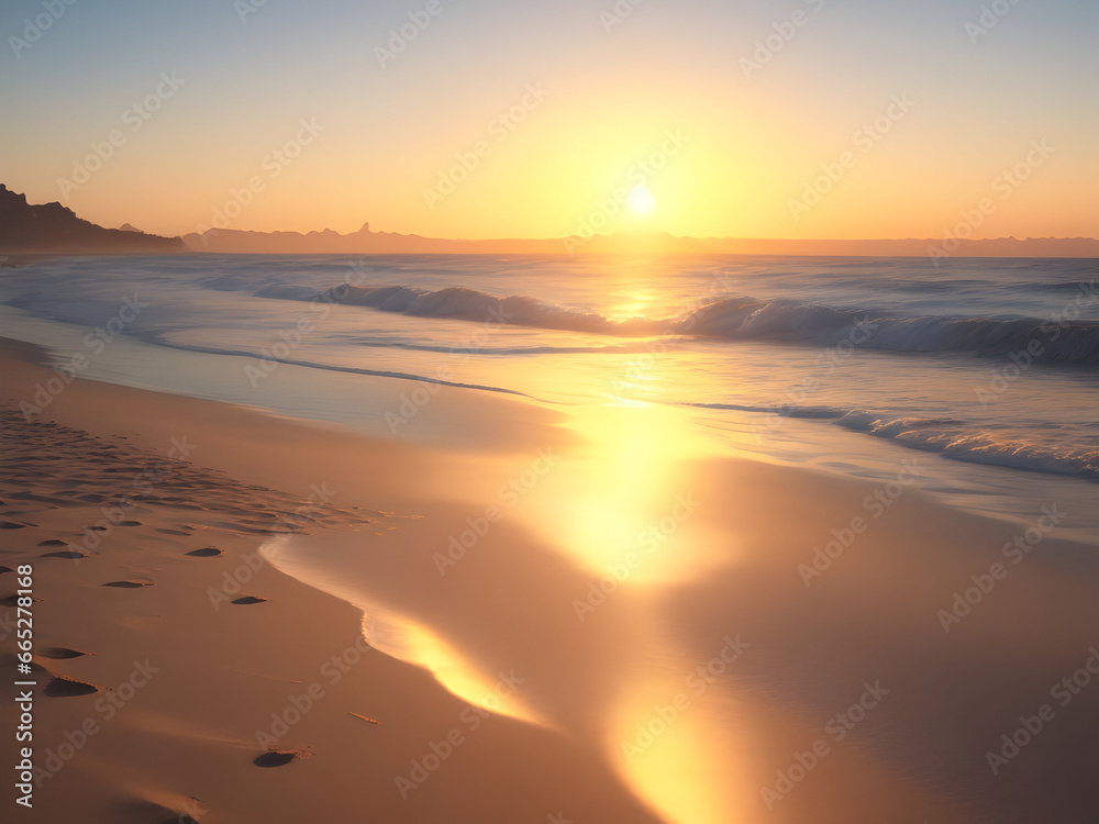 Sun-Kissed Shoreline: Sunrise/Sunset Beauty