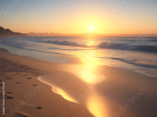 Sun-Kissed Shoreline  Sunrise Sunset Beauty