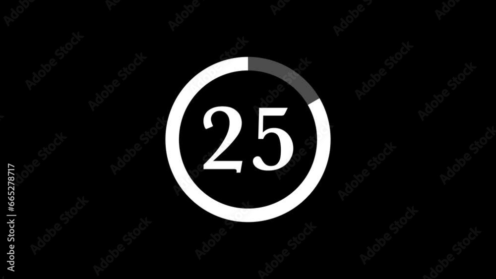 30 seconds retro and classical white countdown timer with circle on black background. 4K Motion Graphics. 30 seconds retro and classical white countdown timer with circle on black background. 4K Motion Graphics.