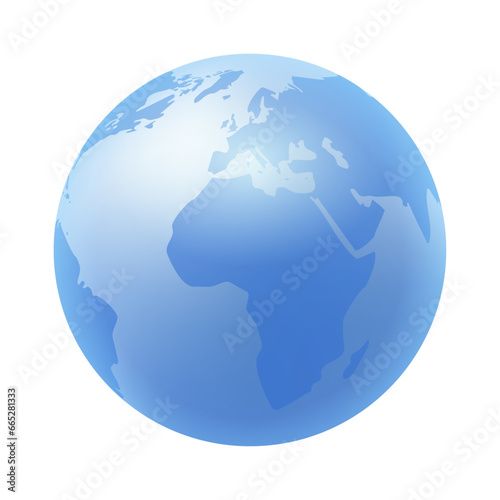 Vector vector world globe map. north america centered map. blue planet sphere icon