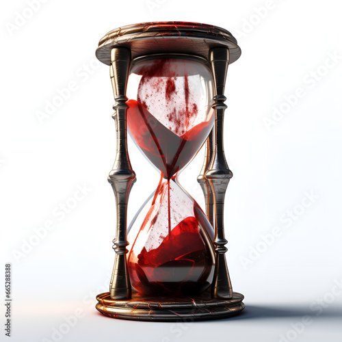 hourglass with blood for Halloween day