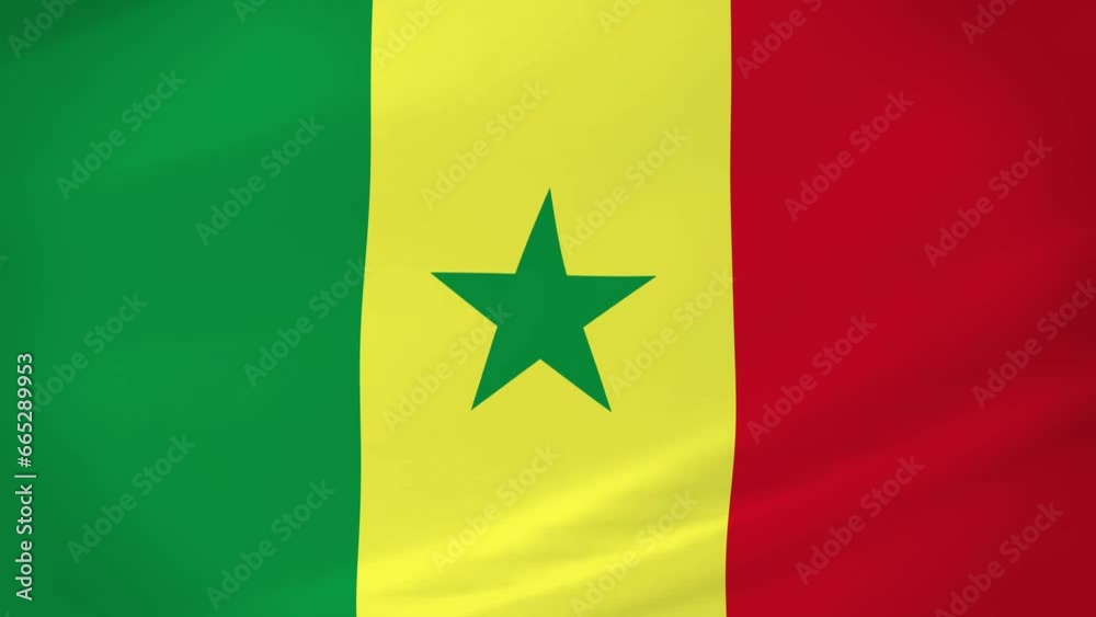 Senegal Waving Flag Realistic Animation Video Senegal Waving Flag Realistic Animation Video