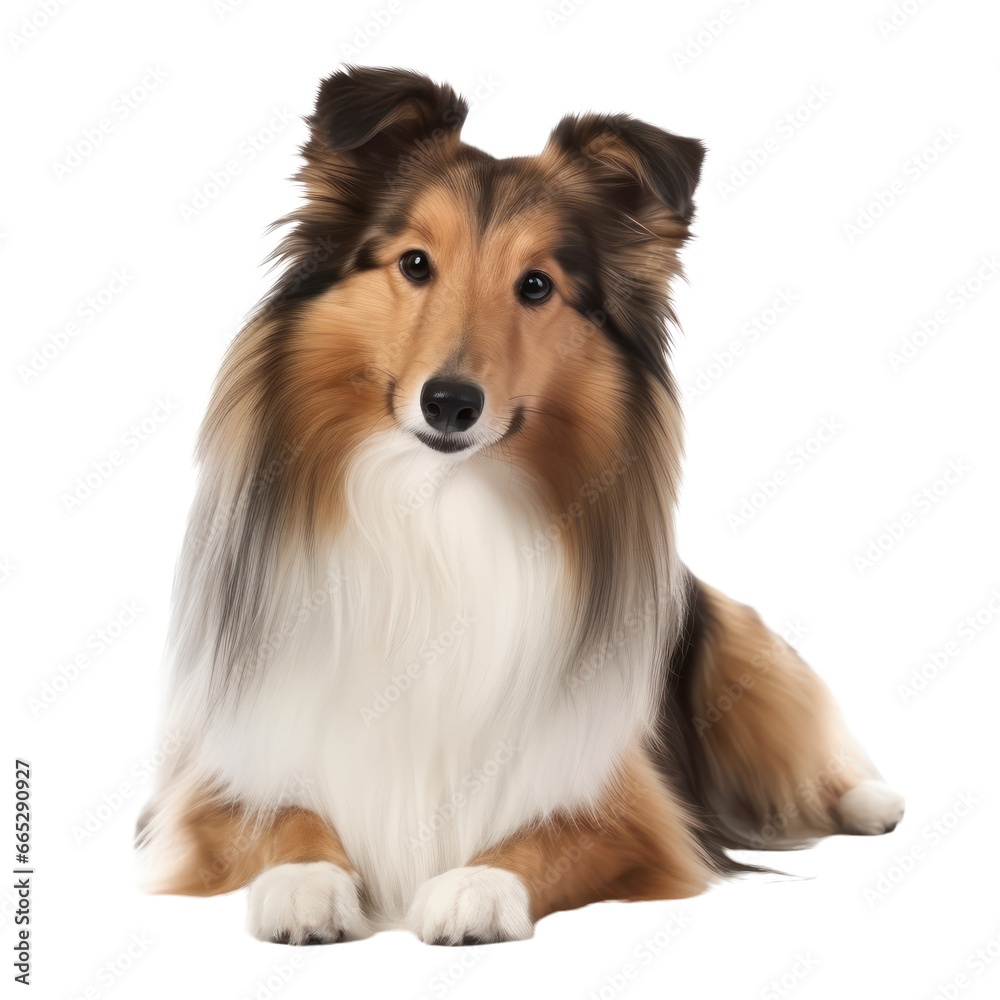 Sheltie isolated on transparent background,transparency 