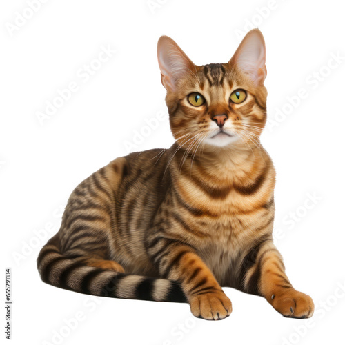toyger cat,short hair cat isolated on transparent background,transparency 