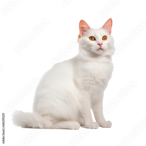 turkish van cat isolated on transparent background,transparency 