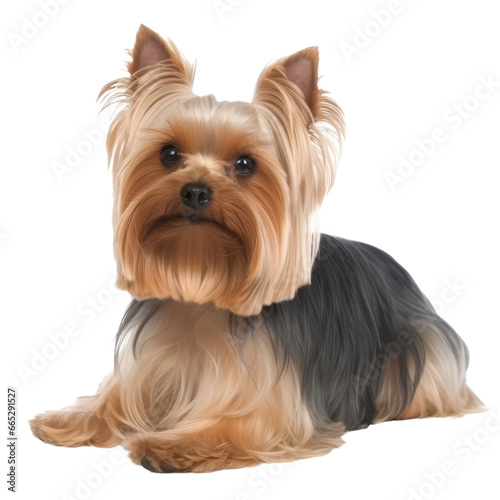 Yorkshire Terrier dog isolated on transparent background,transparency 