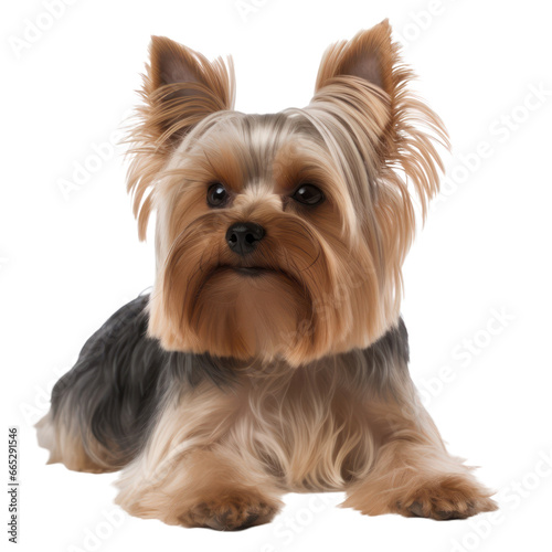 Yorkshire Terrier dog isolated on transparent background,transparency 